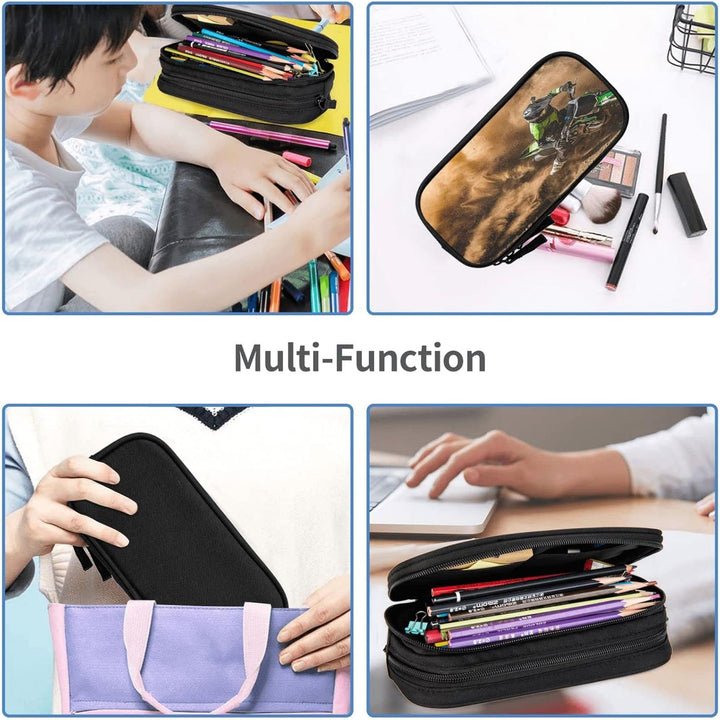 Federmäppchen Mäppchen Motocross Dirtbike 013 Federtaschen Stiftetasche Geeignet für Schule Büro Jun