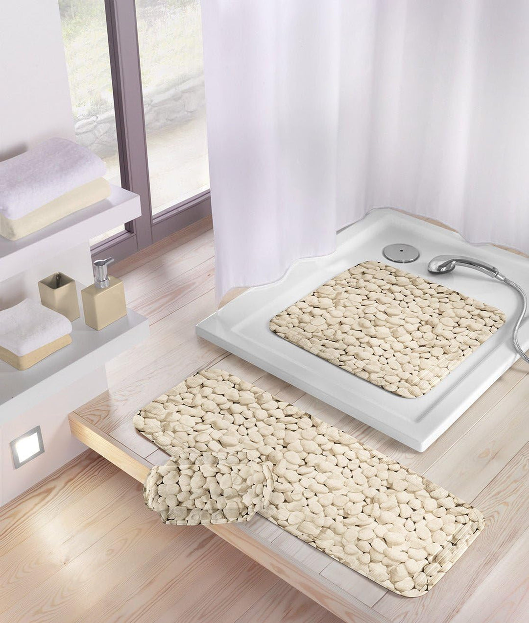 Kleine Wolke Wanneneinlage Stepstone, Mehrfarbig, Grösse 36 x 92 cm Natur Wanneneinlage 36 x 92 cm S
