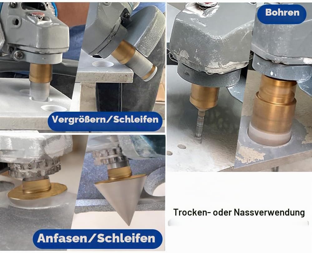 SHDIATOOL Diamantbohrer M14 Gewinde 6/8/10/25/40/50/68/110/50mm Diamant-Fasenbohrer/20mm Fingerbohre