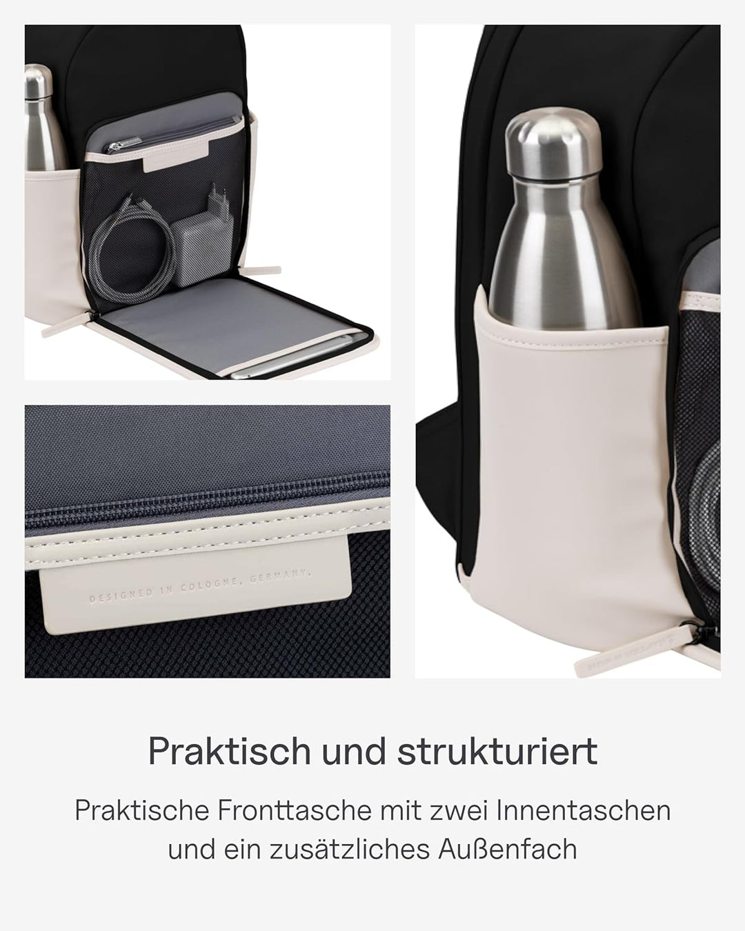 Kapten & Son Rucksack Aalborg 12 L | Rucksack Damen & Herren | Handgepäck Rucksack mit 12" Laptopfac