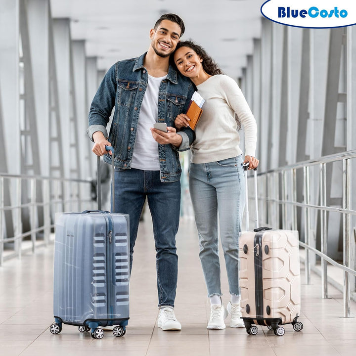 BlueCosto Transparente PVC Koffer Abdeckungen Kofferhülle Kofferschutzhülle Koffer Hülle L Grosser:2