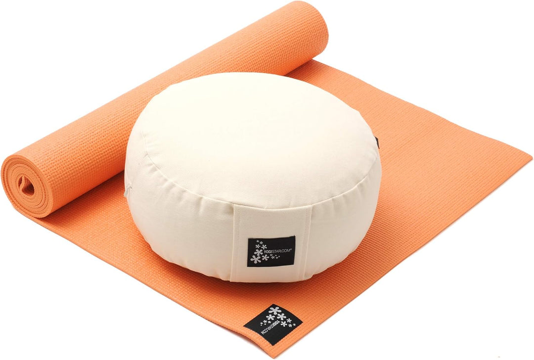 Yoga-Set Starter Edition - Meditation (yogamatte + Kissen) Weiss, Weiß