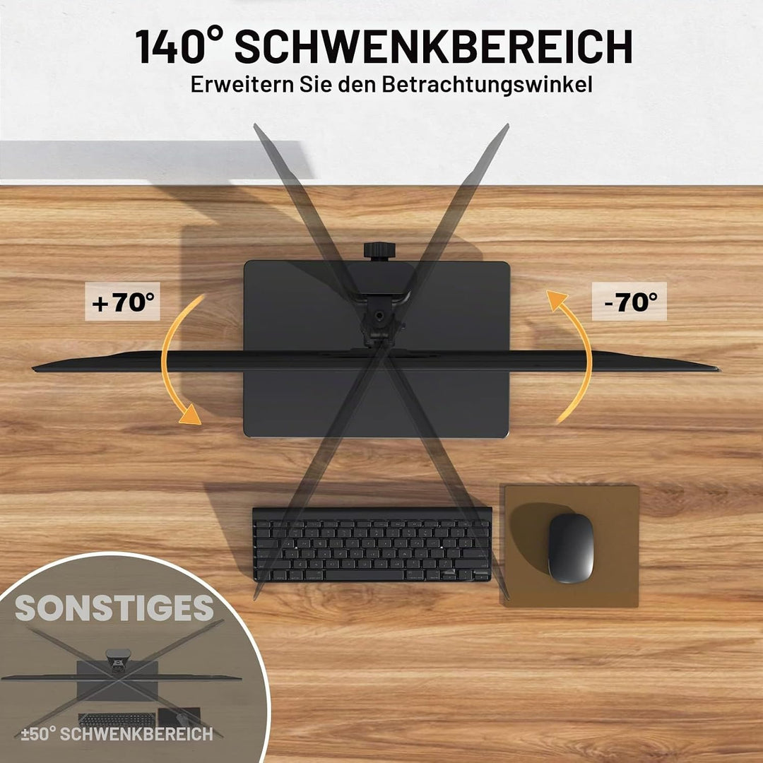 RFIVER Monitor Ständer Freistehend Halterung für 13-32 Zoll Bildschirm - Monitorständer Höhenverstel