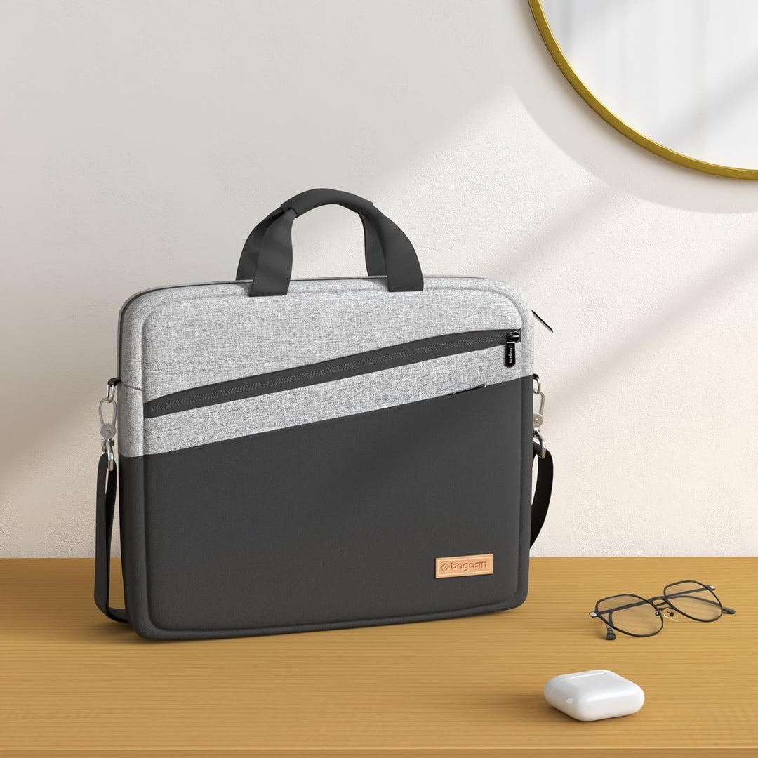 bagasin Laptoptasche Laptop Aktentasche Passt bis zu 17 17,3 Zoll Laptop Erweiterbare Wasserdichte S