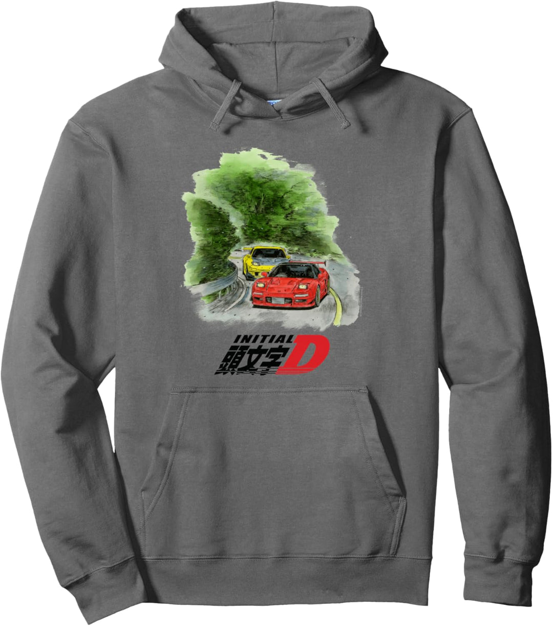 Initial D Manga Aquarell-Autorennen Pullover Hoodie