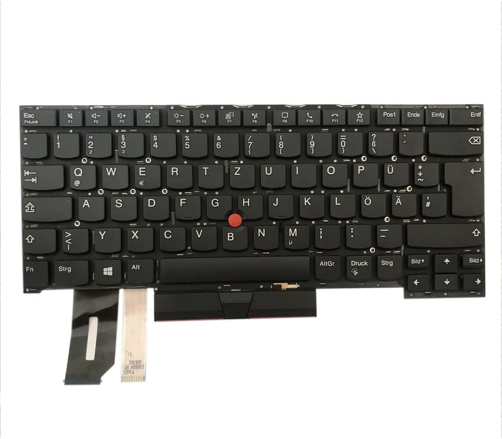 Gintai Ersatztaste Tastatur Deutsch Keyboard QWERTZ Backlit für Lenovo Thinkpad T490s 20NX 20NY, T49