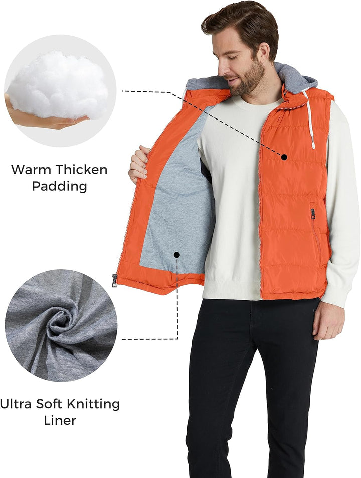 ZSHOW Herren Winter Weste Gesteppte Polsterung Puffer Ärmellos Jacke Warme Outdoor Weste Körperwärme