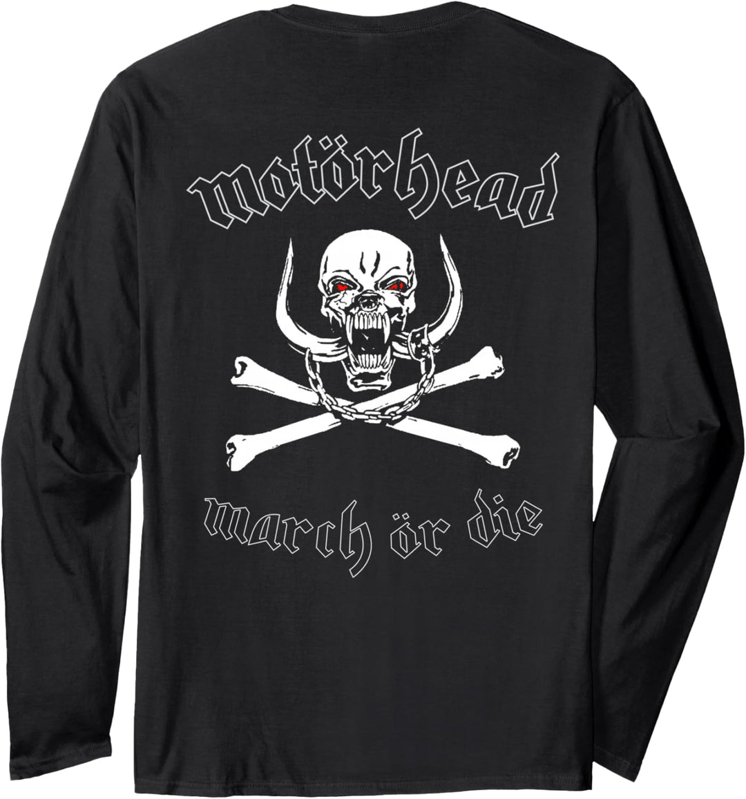 Motörhead – March or Die Cross Bones Front Back Langarmshirt