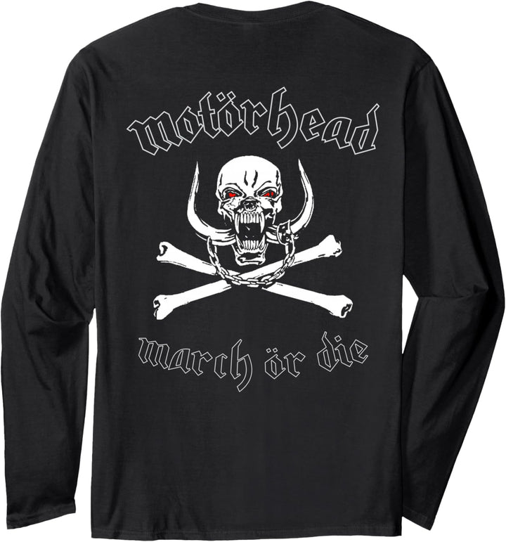 Motörhead – March or Die Cross Bones Front Back Langarmshirt