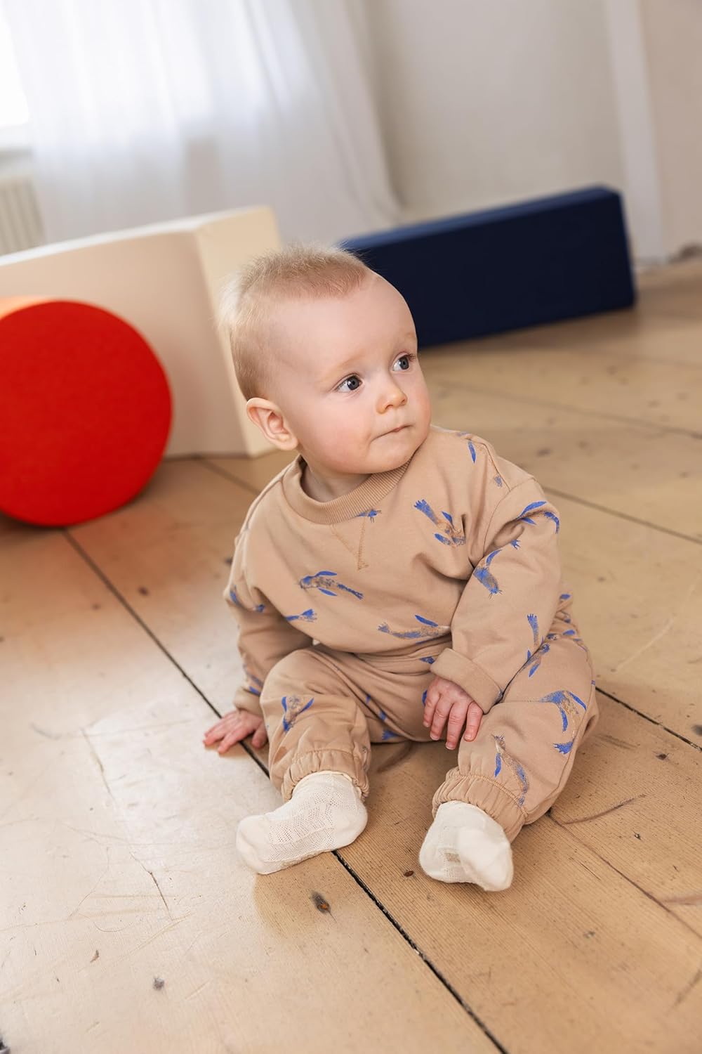 Noppies Baby-Jungen Boys Sweater Gaton Long Sleeve Pullover 80 Natural - N194, 80 Natural - N194