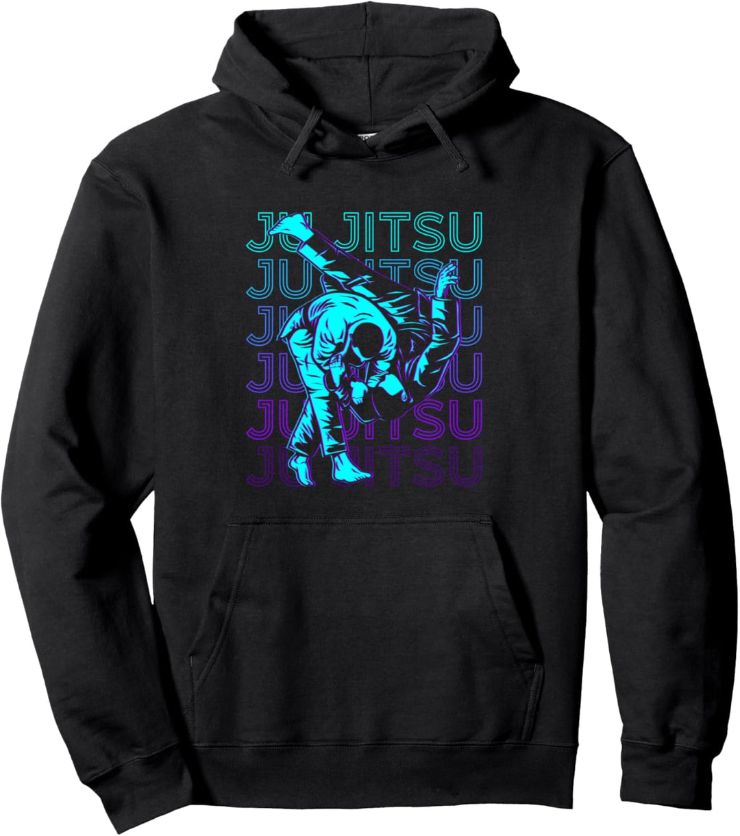 Ju Jitsu Jiu Jitsu Jujutsu Retro Pullover Hoodie