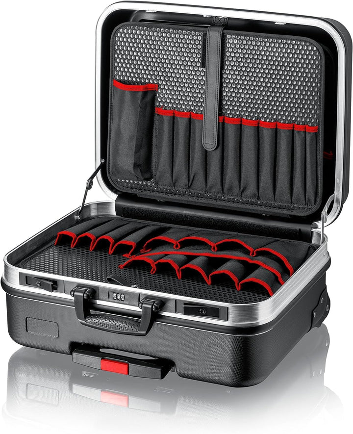KNIPEX Werkzeugkoffer "BIG Basic Move", leer, mit Rollen, Teleskopgriff, 54 Steckmöglichkeiten, 33 l