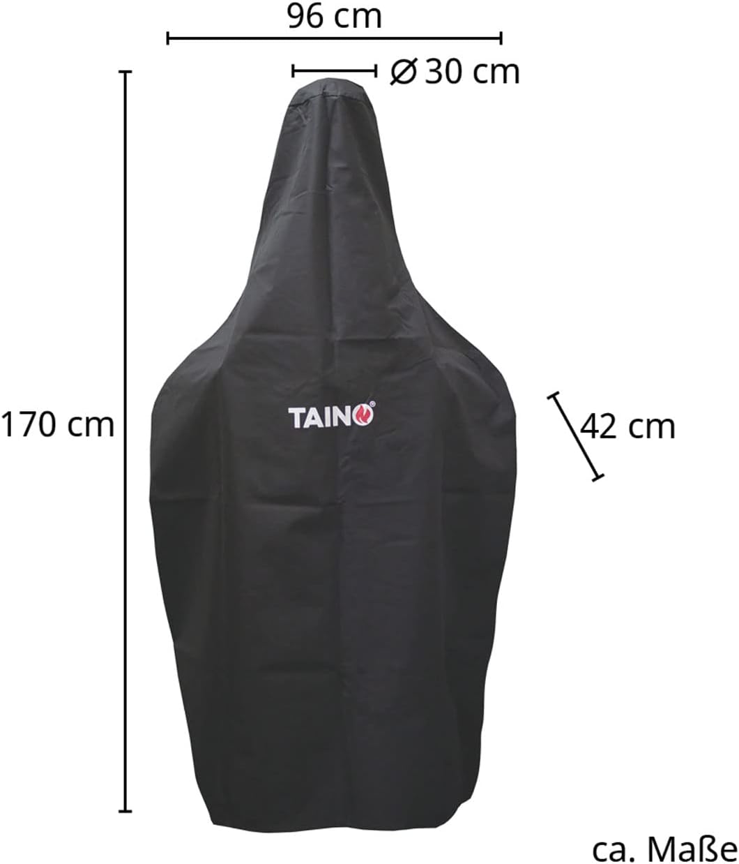 TAINO Abdeckhaube für Pizza-Ofen universal Wetterschutz-Haube Schwarz wasserdicht Plane Oxford Geweb