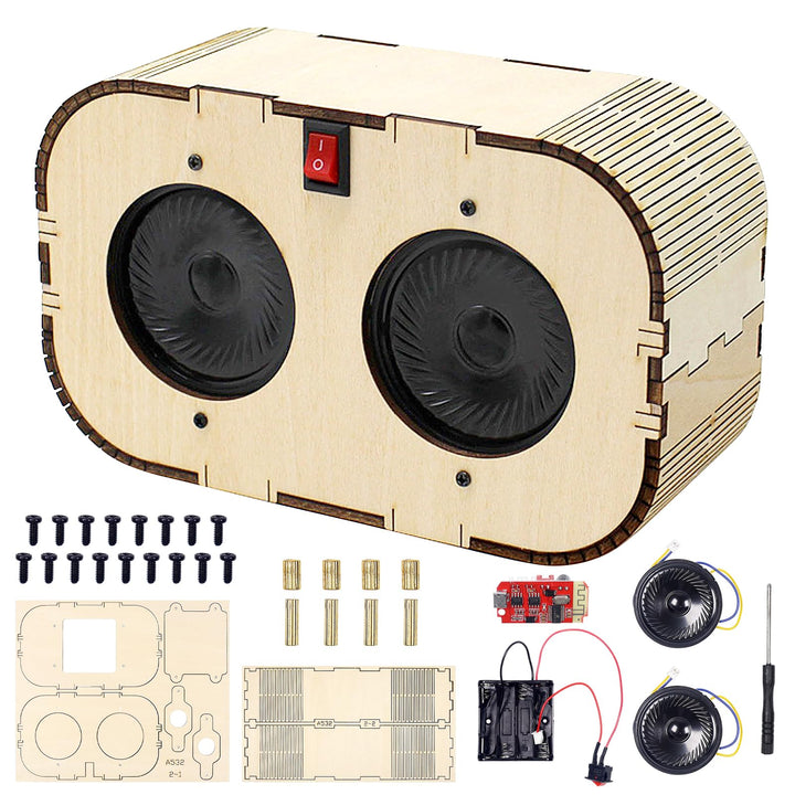 DIY Bluetooth Lautsprecher,Elektronik Baukasten,Lautsprecher Bausatz,Holz Experimente Wissenschaft f