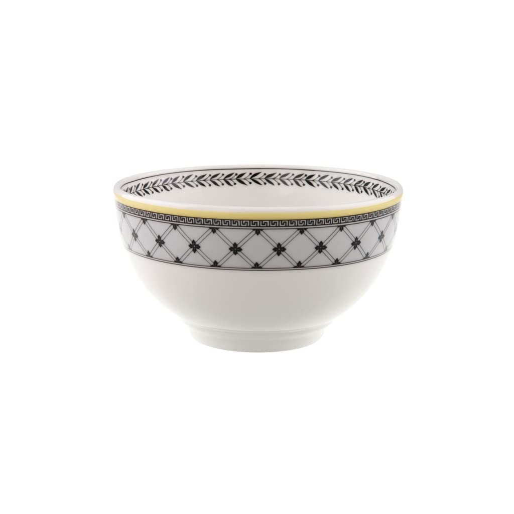 Villeroy und Boch Audun Ferme Schale, 650 ml, Premium Porzellan, Weiss/Grau Reisschale Weiss/Mehrfar