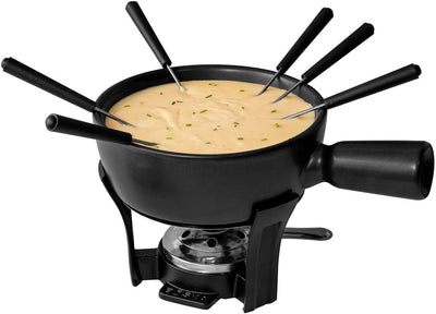 Boska Fondue-Set Nero/robuster Look / 1,3 L/Keramik/Gusseisen/Silber/Schwarz / 290 x 200 x 160 mm 30