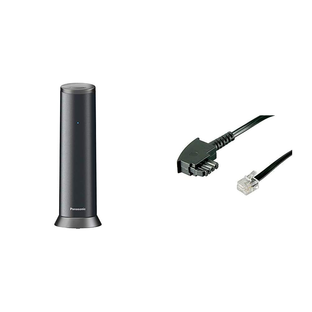 Panasonic KX-TGK220GM Design-Telefon mit Anrufbeantworter (Wecker, Haustelefon (schnurlos), HD-Telef