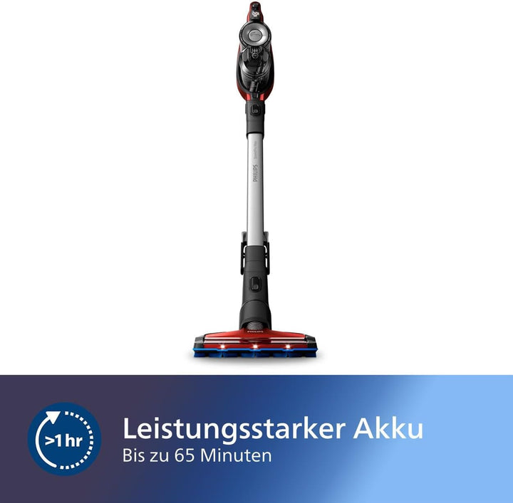 Philips XC7042/01 Akku-Handstaubsauger 230 V 65 Min. Akkulaufzeit Rot ohne Ersatzfilter