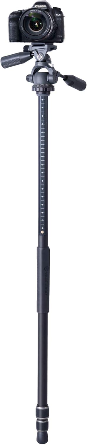 Vanguard Veo 3+ 263AP Aluminium-Stativ, 3-Wege-Kugelkopf und Mittelsäule mit Mehreren Winkeln Schwar