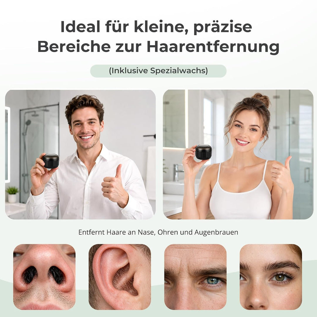 Nasenhaarentferner, Nasenhaar Wachs, Waxing Set für Männer und Frauen, Mini Wax Maschine mit 100g Wa
