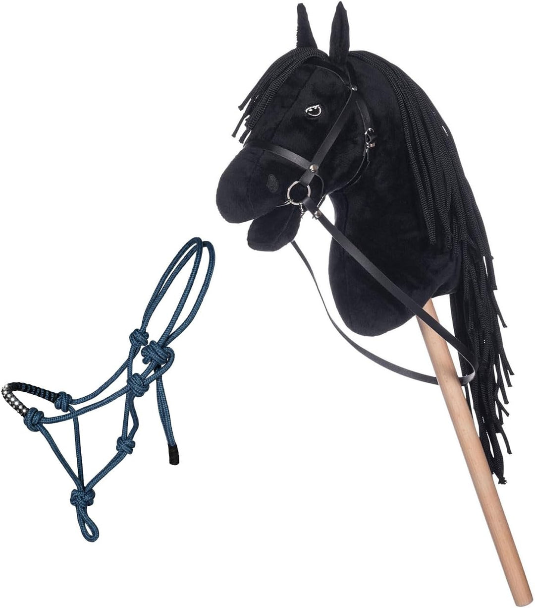 Brama West Hobby Horse Set Magic Star Steckenpferd Bobby + Knotenhalfter mit Strasssteinen | Hobby H