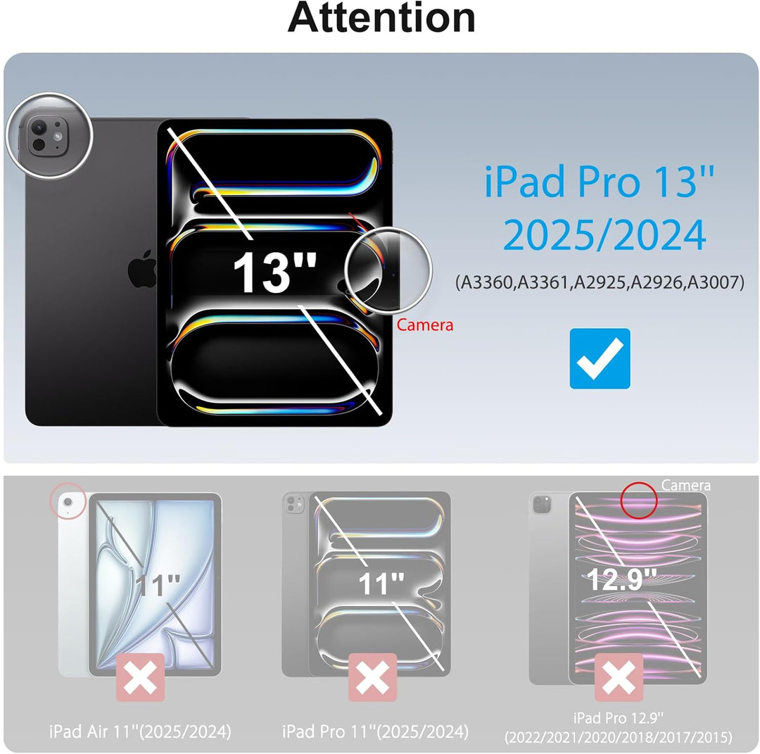 SPARIN Panzer Schutz Glas für iPad Pro 13 Zoll M4 (2024), mit Rahmen-Installationshilfe, 2 Stück Sch
