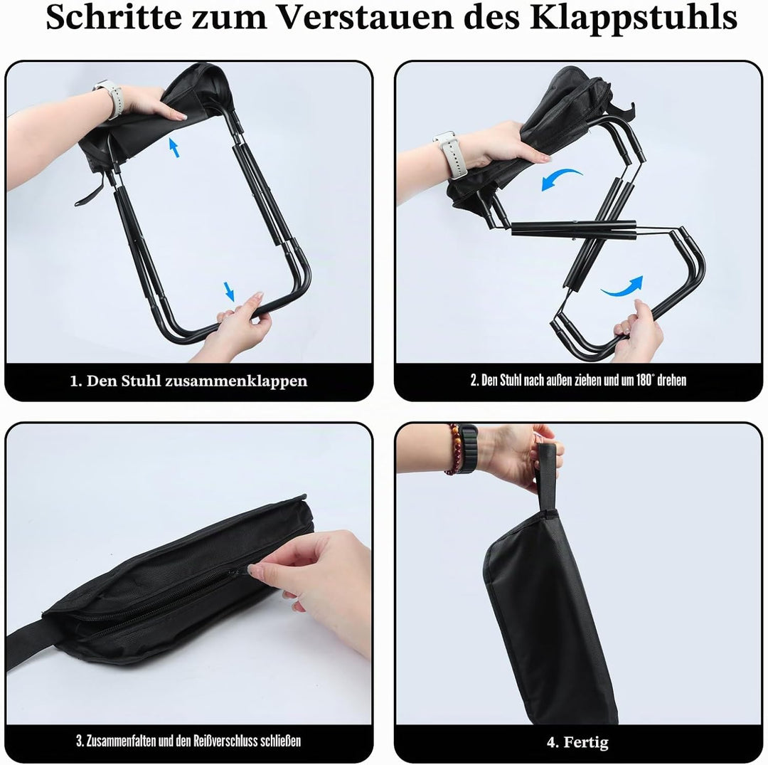 Campingtisch Klapptisch, Campingtisch Faltbar mit 2 Klappstühle | Campingtisch Klappbar mit Tragetas
