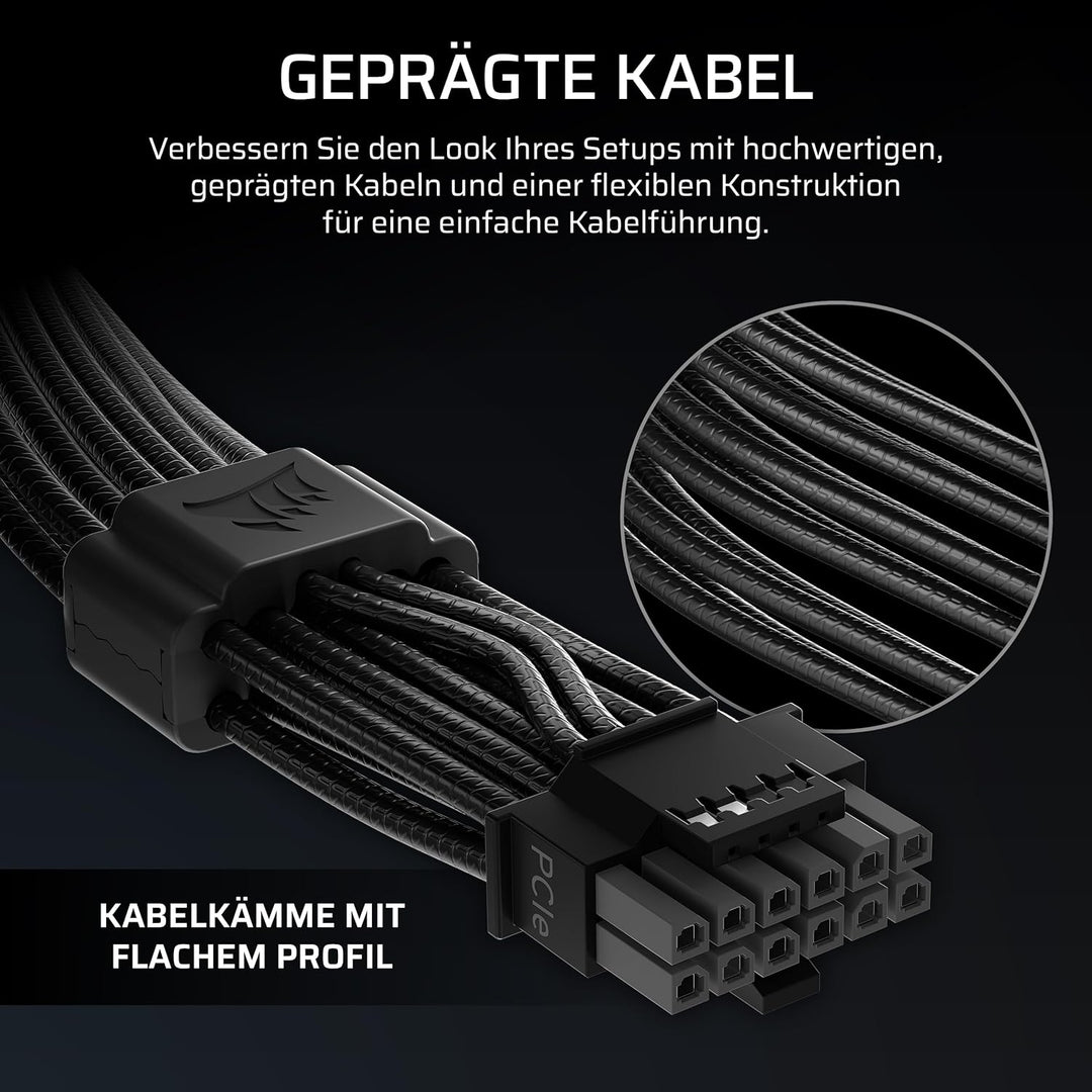 Corsair ThermalProtect PCIe 5.1 600W 12V-2x6 Netzteilkabel – Integrierter Übertemperaturschutz (OTP)