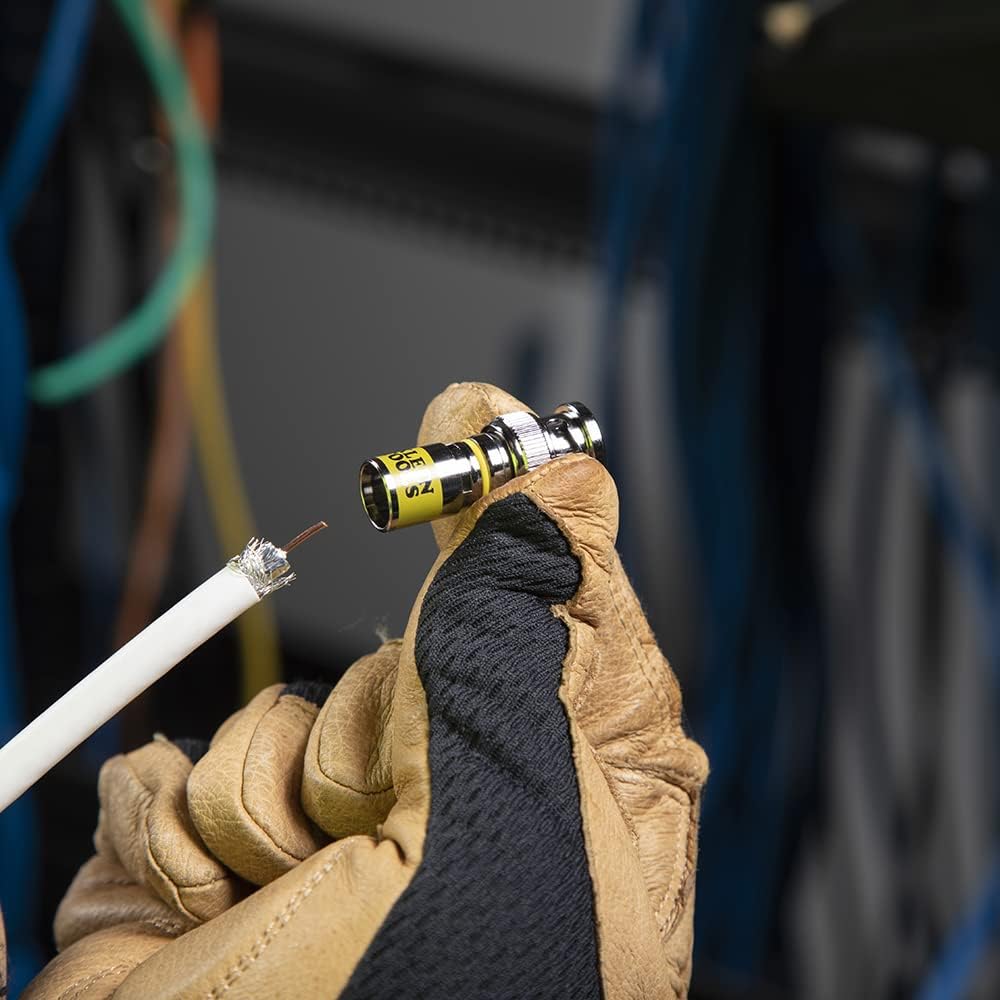 Klein Tools VDV813-607 Universal BNC Kompressions-Koaxial-Stecker, für RG6/6Q Koaxialkabel, männlich