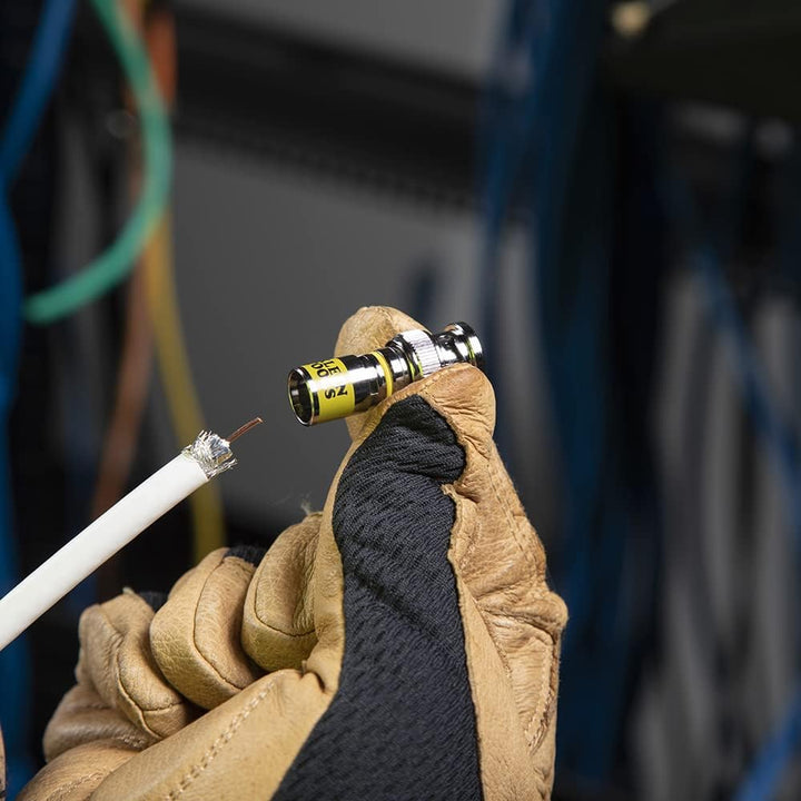 Klein Tools VDV813-607 Universal BNC Kompressions-Koaxial-Stecker, für RG6/6Q Koaxialkabel, männlich