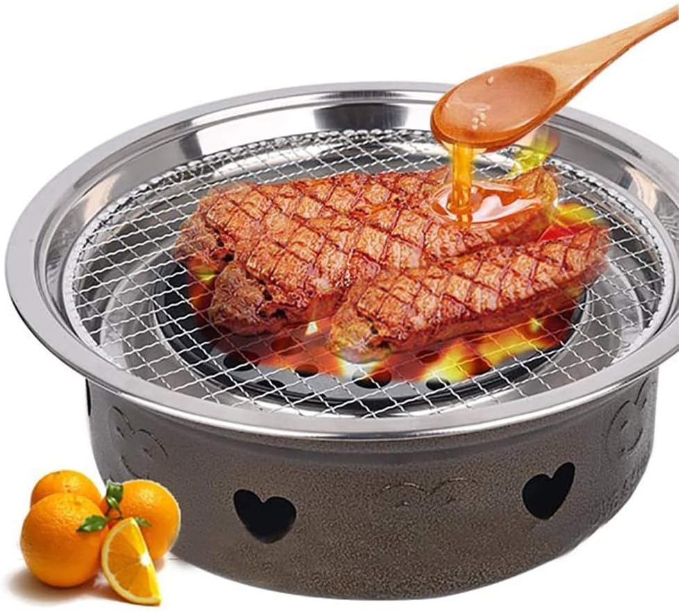 304 Grillrost Edelstahl, Grillrost Rund Aus-Rostfreiem Stahl, Grill-Aufsatz, Rost, BBQ, Antihaft-Gri