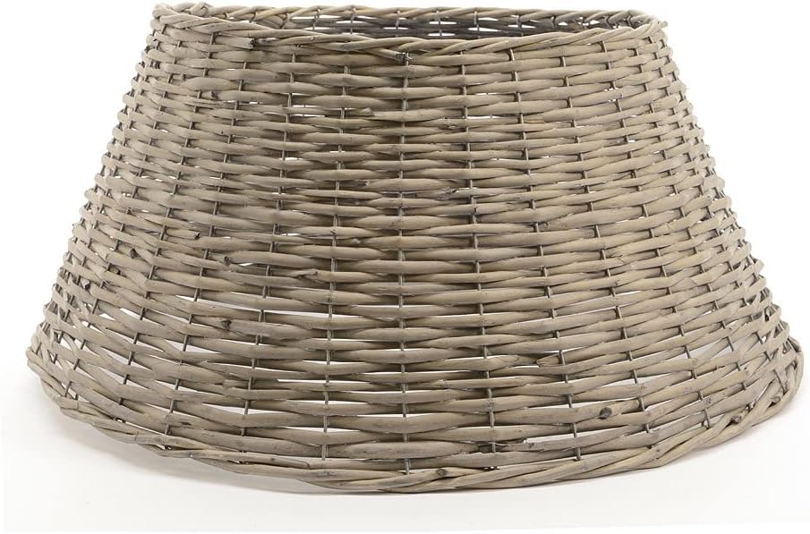 zeitzone Abdeckung für Christbaumständer Weide Grau Weihnachtsbaumständerhülle Ø 56cm