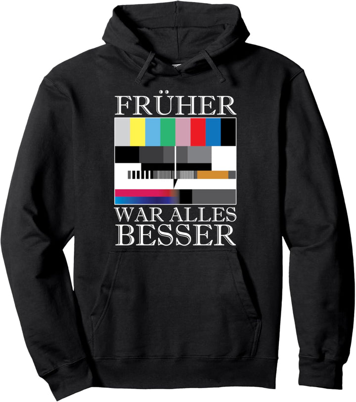 Testbild 80er 90er Jahre Nerd Retro Pullover Hoodie