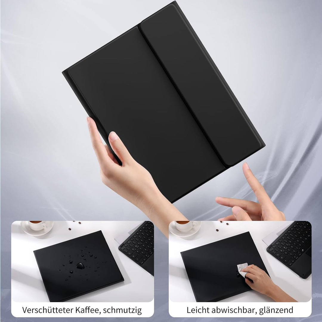 Vobafe Hülle mit Tastatur für iPad Air 13 Zoll 2024 M2/iPad Pro 12.9 (3. 4. 5. 6. Gen), QWERTZ Keybo
