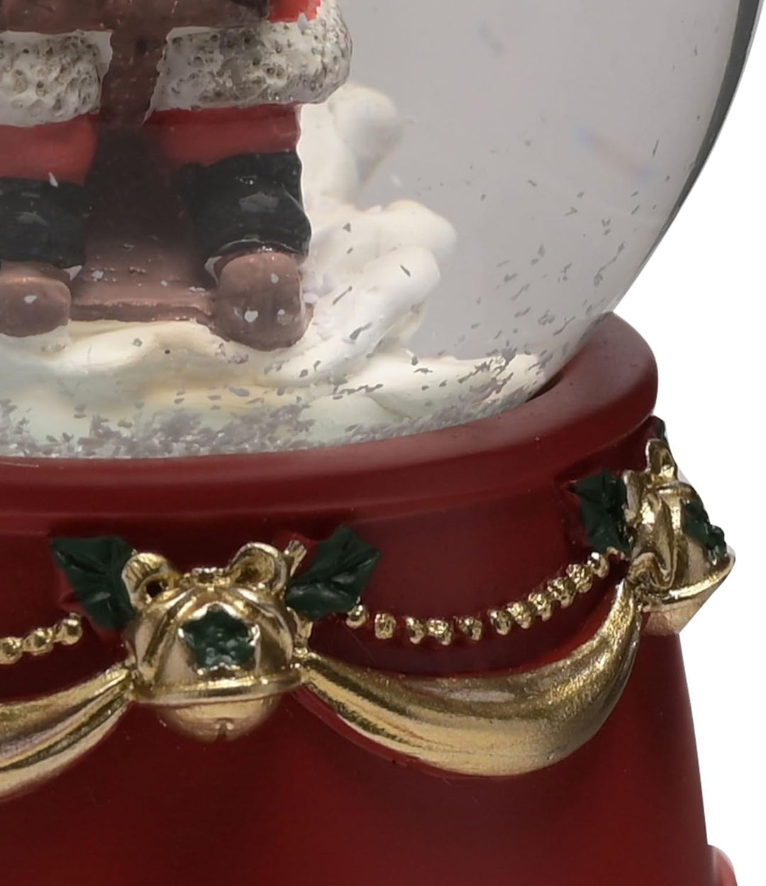 Schneekugel mit Weihnachtsmotiv, 60 mm, Dekoration – Weihnachtsmann auf Schlitten