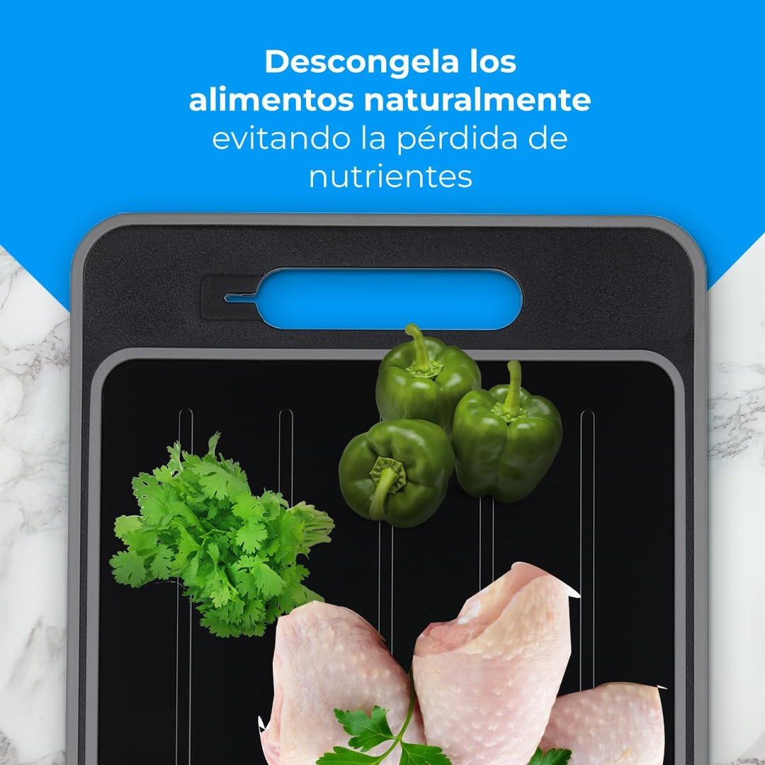 NK Auftaubrett für Lebensmittel + Schneidebrett (4-in-1), Auftauen, Schneiden, Reiben von Gewürzen u