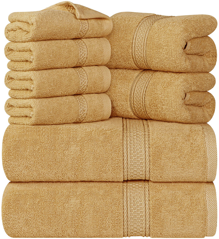 Utopia Towels - 8 teilig Handtücher Set aus Baumwolle mit Aufhänger - 2 Badetuch, 2 Handtücher und 4