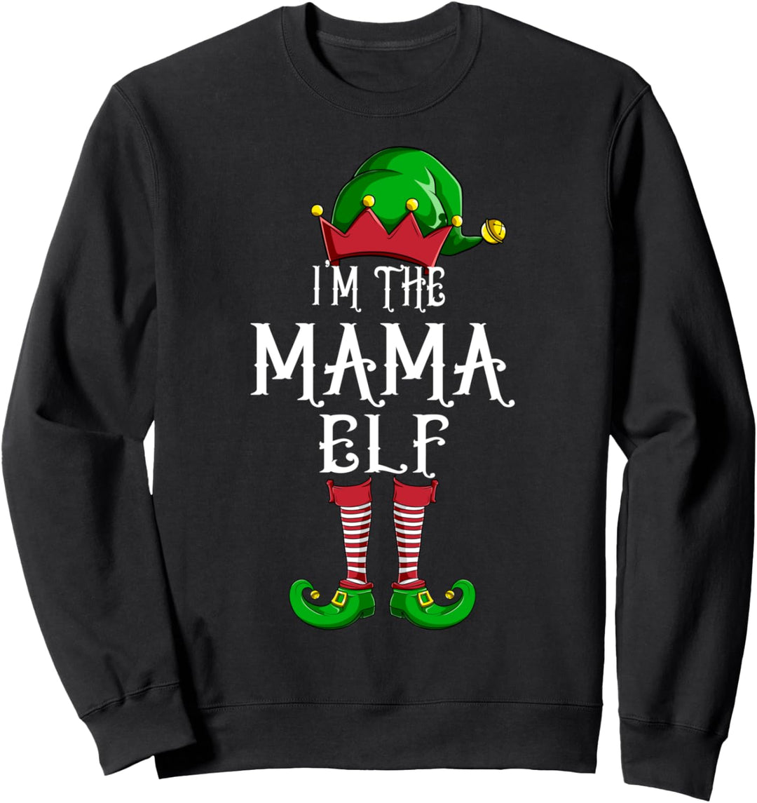 Mama Elf Weihnachtself Partnerlook Weihnacht Familien Elf Sweatshirt