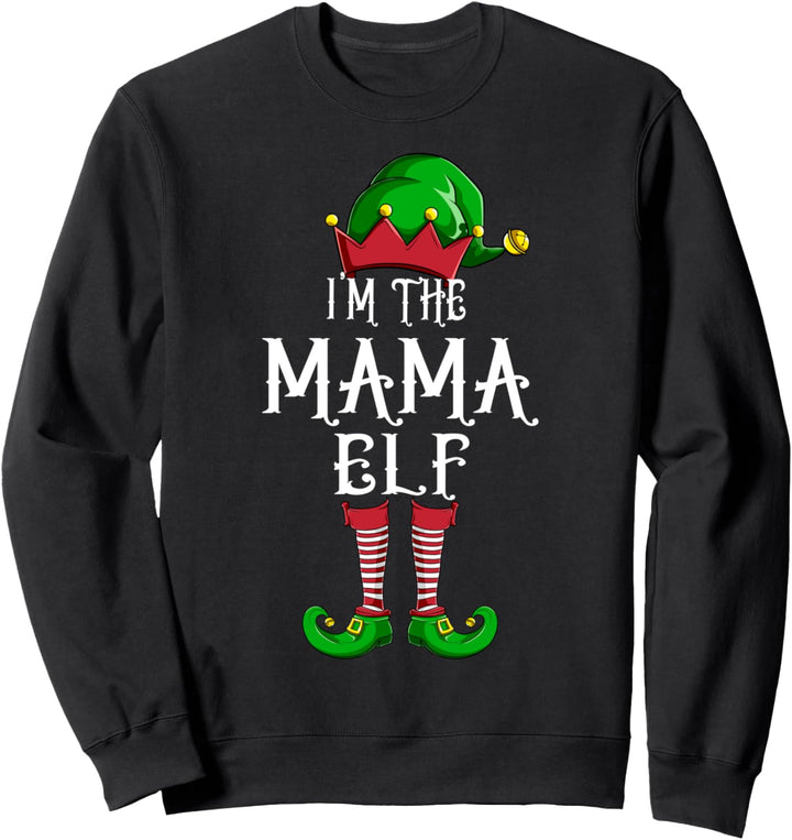 Mama Elf Weihnachtself Partnerlook Weihnacht Familien Elf Sweatshirt