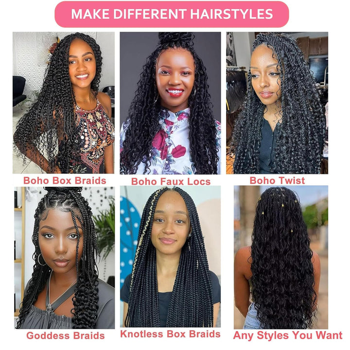Huarisi Water Wave Bulk Human Hair for Braiding 2 Bundles 100g 24 Inch No Weft 10A Brazilian Virgin