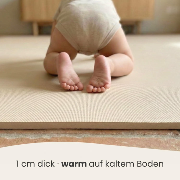 LittleTom Spielmatte Baby Puzzlematte mit Rand - 9 Matten je 30x30x1 cm Krabbelmatte 90x90 cm Bodenm