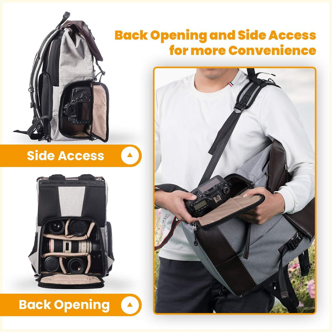 TARION Kamerarucksack Wasserdicht Fotorucksack Spiegelreflex Kameratasch Zertifizierte Schutzklasse: