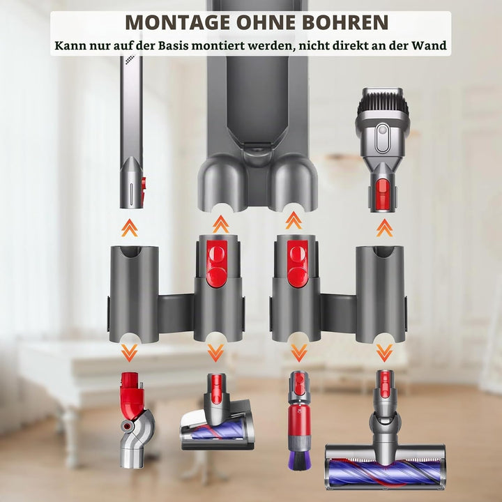 2 Stück Zubehör Halterung für Dyson V7 V8 V10 V11 V15, wandhalterung aufbewahrung für Dyson, Docking