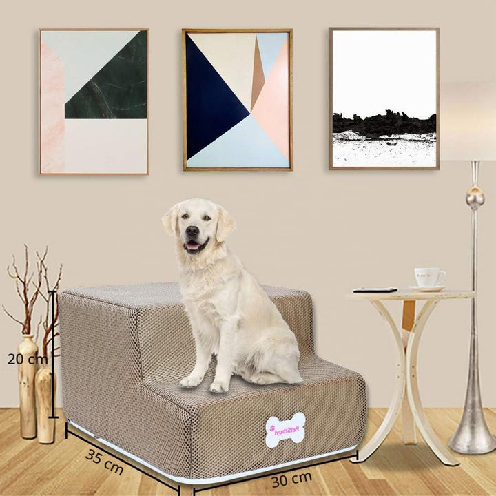 2-stufige Hundetreppe für Hochbett und Couch, 20cm hoch für Hunde, breitere Haustiertreppe für klein