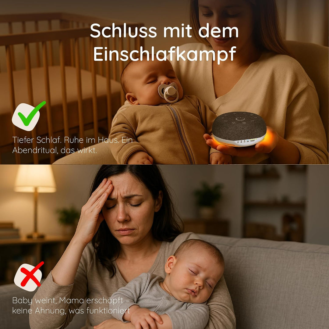 Numsy Move White Noise Machine - Einschlafhilfe Erwachsene und Baby | Weisses Rauschen, 40 Beruhigen
