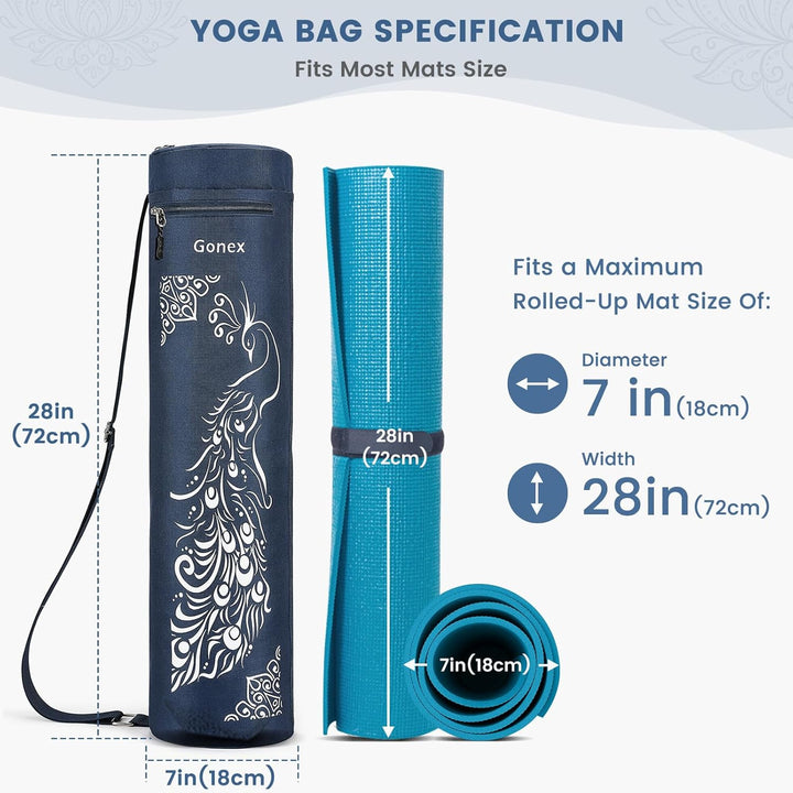Gonex Yogatasche, Yogamatte Tasche Durchgehender Reissverschluss für Robuste wasserdichte Yogamatten