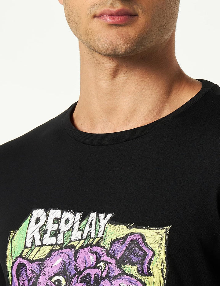 Replay Herren T-Shirt S Black 098, S Black 098