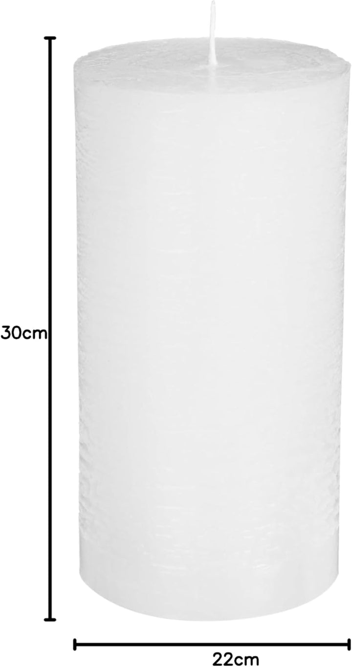 Premium Kerzenset 4,5 kg durchgefärbte Stumpenkerzen von Kerzenwelt 1. Wahl ohne Duft (weiss)