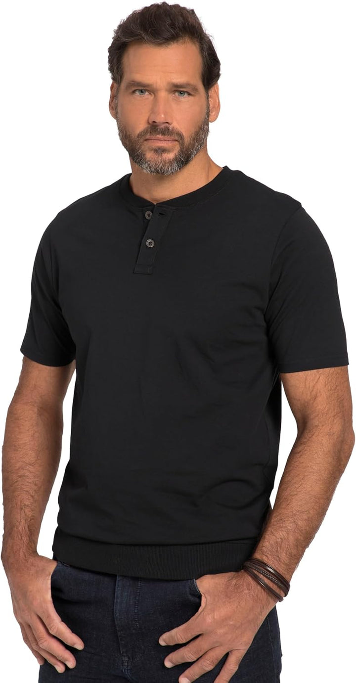JP 1880 Herren grosse Grössen Übergrössen Menswear L-8XL Henley, Bauchfit, Halbarm, Rundhals 818628