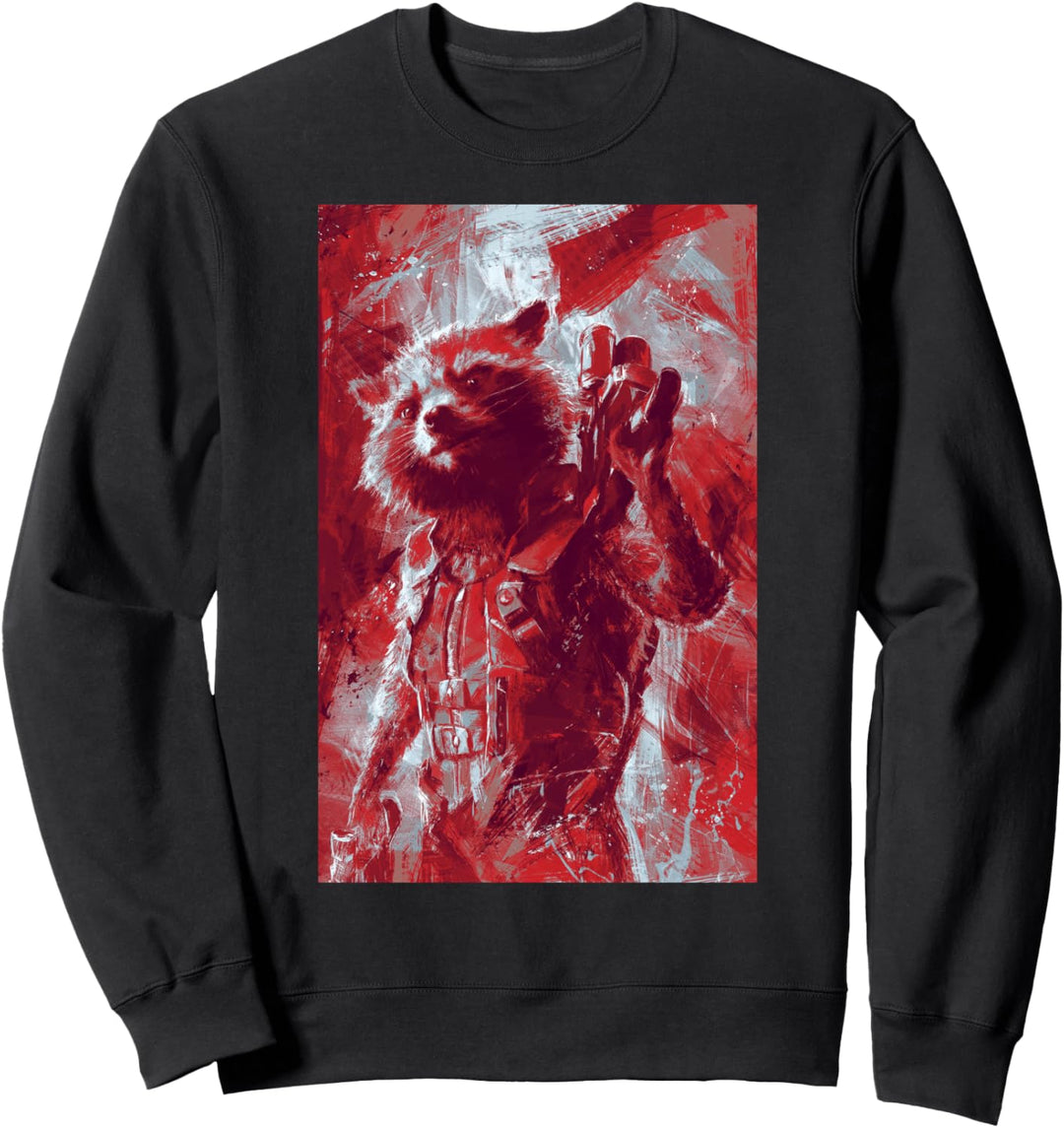 Marvel Avengers Rocket Red Painted Portrait Sweatshirt